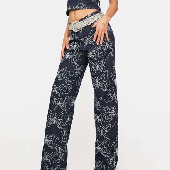 LUCIA BUTTERFLY JEANS - Picture 1 of 3